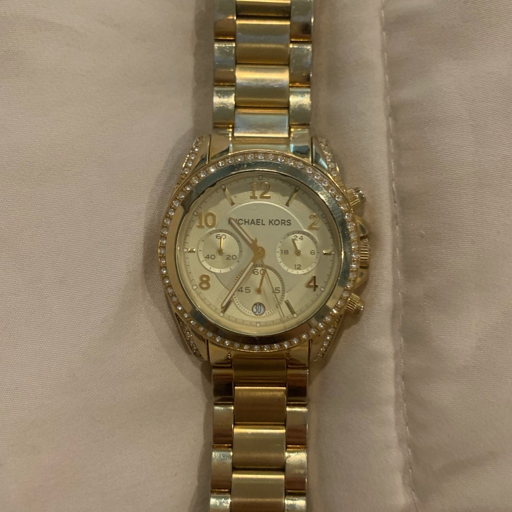 Michael Kors Oversized Gold-Tone Watch